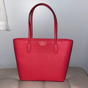 Kate Spade coral shoulder tote NWT